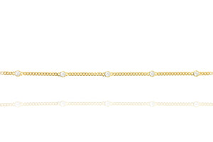 
Gold Plated on Silver CZ Bracelet with Cubic Zirconia Stones

