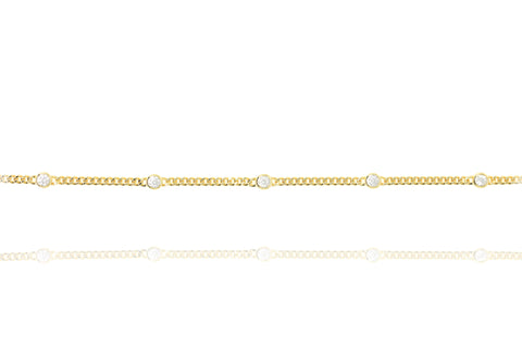 
Gold Plated on Silver CZ Bracelet with Cubic Zirconia Stones

