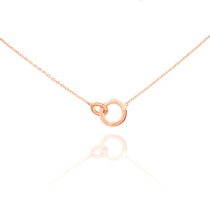 
Rose gold plated silver chain bracelet with intertwined hoops

