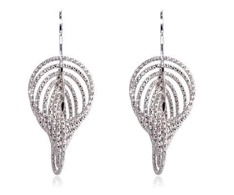 
Sterling Silver Large Multi Hoop Intertwined Diamond Cut Earrings

