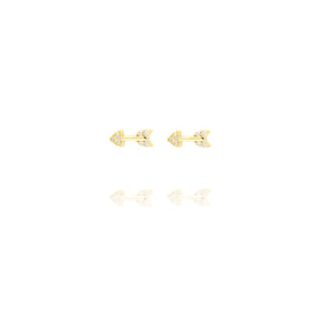 
Gold-Plated Arrow Earrings Set with Cubic Zirconia

