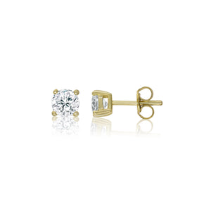 
Gold Plated on Silver 5mm Cubic Zirconia Stud Earrings

