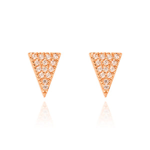 

Rose Gold Micron Plated Triangular Stud Earrings with Cubic Zirconia Stones

