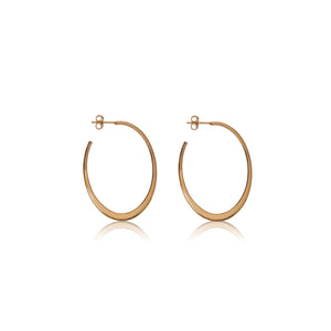 
Rose gold plated on silver open hoop earrings with a diameter of 2.00 cm and a height of 3.50 cm, made in Italy.

