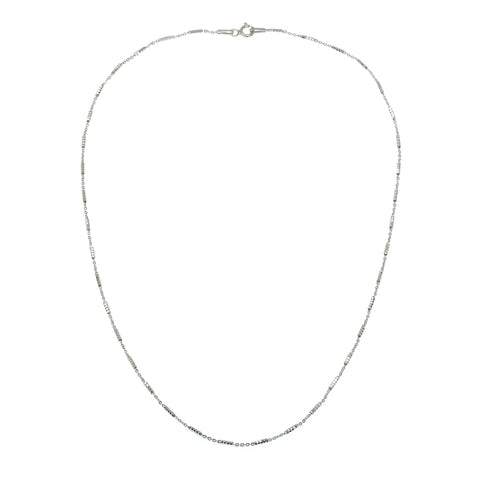 
Sterling silver chain necklace with decorative links, available in 40 cm and 45 cm lengths.