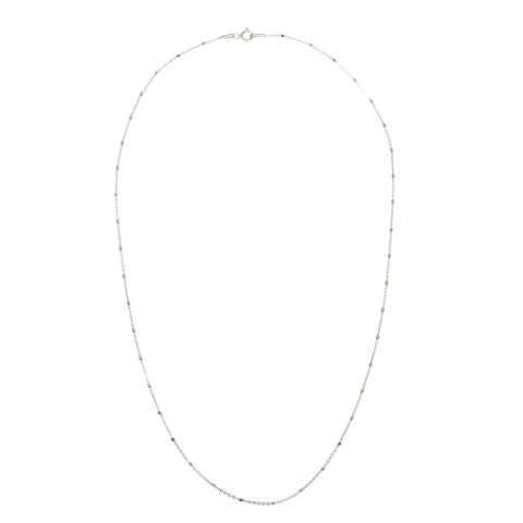 
Sterling silver decorative chain necklace with bobbles, 45 cm in length

