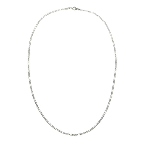 

Sterling silver chain necklace with a length of 40 cm  .

