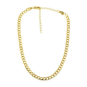 

18 karat gold plated chain choker necklace  

