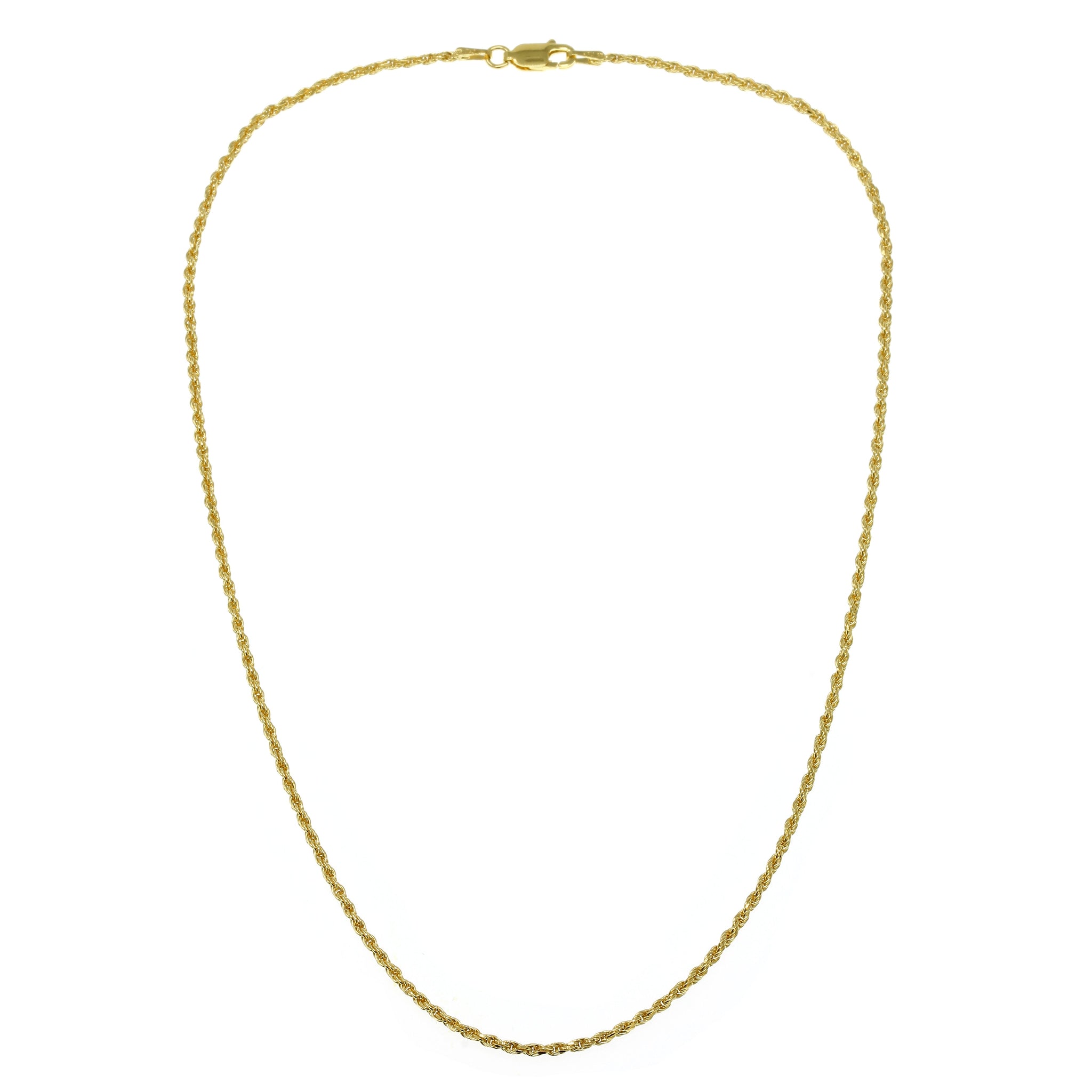 
A delicate 18kt gold plated silver rope chain necklace  .

