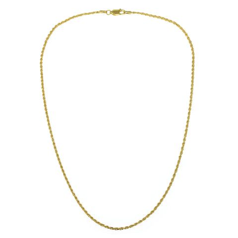 
A delicate 18kt gold plated silver rope chain necklace  .

