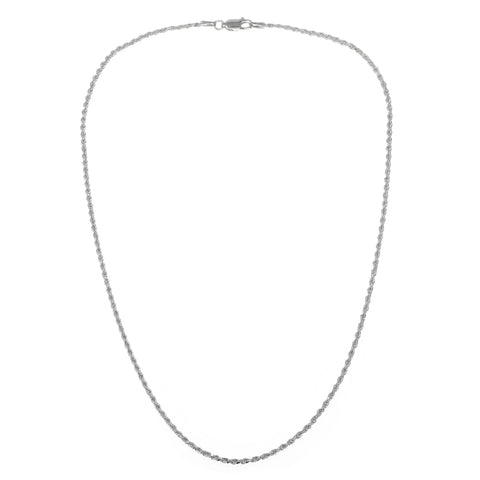 
Sterling Silver Rope Chain Necklace displayed against a plain background

