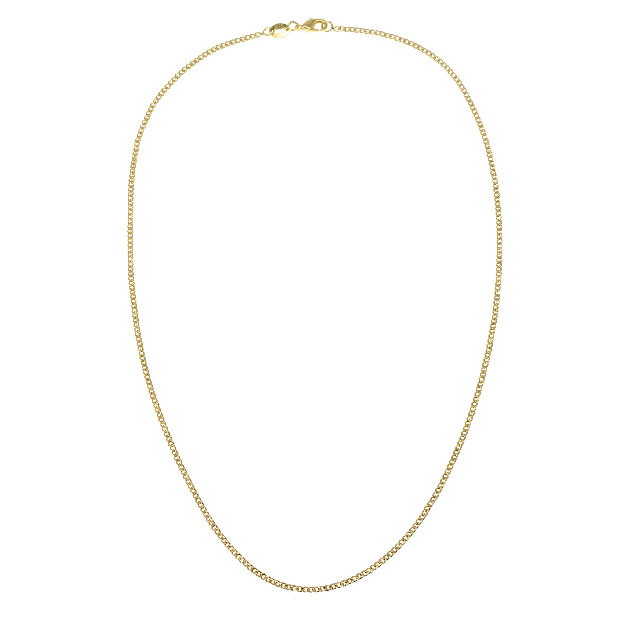 
Gold-filled chain necklace with a length of 45 cm, featuring a lobster claw clasp, displayed  .

