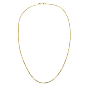 
Gold-filled chain necklace with a length of 45 cm, featuring a lobster claw clasp, displayed  .

