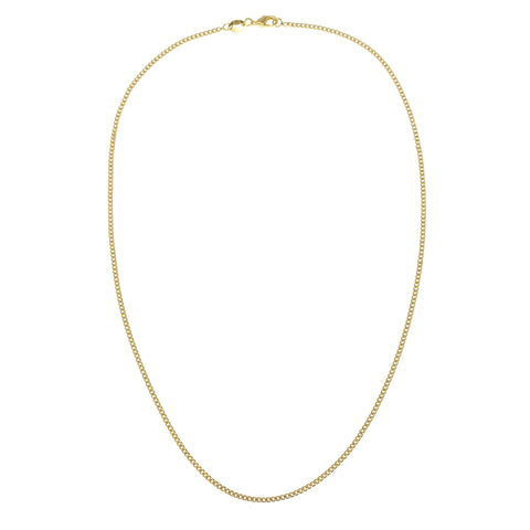 
Gold-filled chain necklace with a length of 45 cm, featuring a lobster claw clasp, displayed  .

