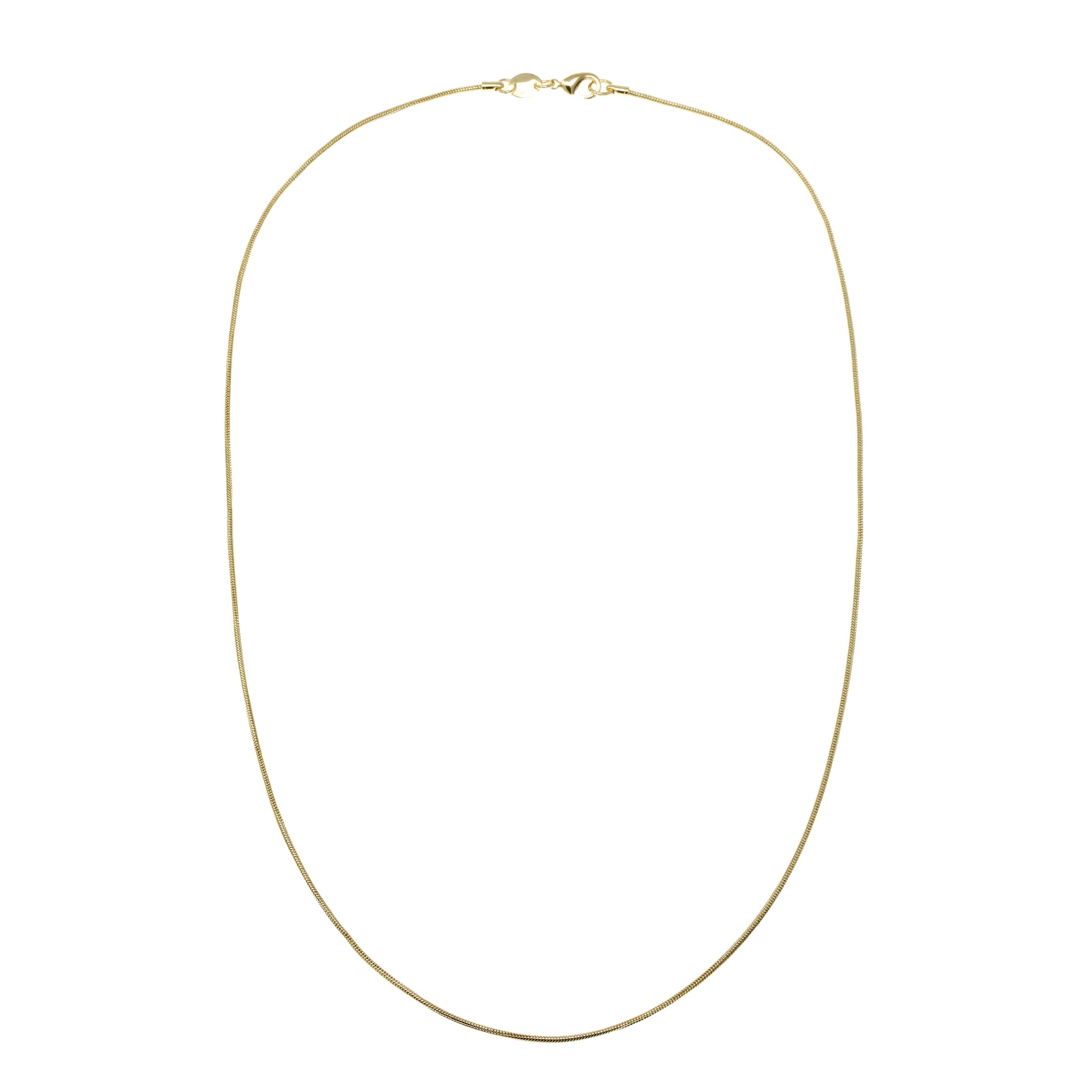 
Round gold-filled chain necklace with lobster clasp, 50 cm length.

