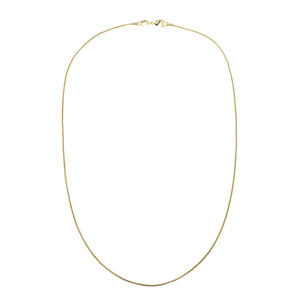 
Round gold-filled chain necklace with lobster clasp, 50 cm length.

