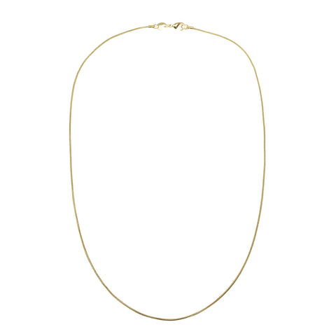 
Round gold-filled chain necklace with lobster clasp, 50 cm length.

