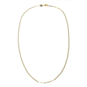 

Elegant gold-filled chain necklace measuring 45 cm in length with a lobster claw clasp.

