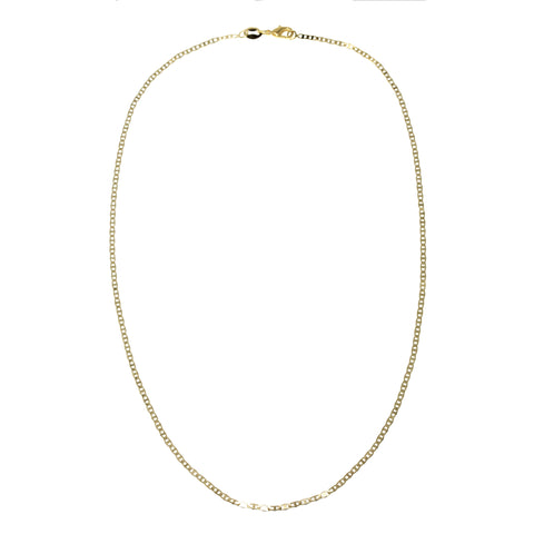 

Elegant gold-filled chain necklace measuring 45 cm in length with a lobster claw clasp.

