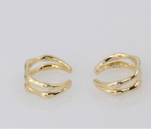 
Pair of gold plated on silver open huggies

